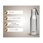 Milton Super 750 Single Wall Stainless Steel Bottle, 650 ml, 1 Piece, Silver - Silver