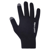 Zacharias Unisex Black Woolen Gloves For Winter - Black