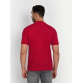 Zeffit - Red Cotton Blend Regular Fit Mens T-Shirt ( Pack of 1 ) - None