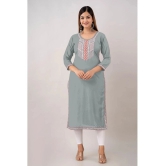 Kapadia - Grey Rayon Womens Straight Kurti ( Pack of 1 ) - None