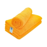 SOFTSPUN Microfiber Cleaning Cloths, 3pcs 40x40cms 340GSM Orange! Highly Absorbent, Lint and Streak Free, Multi -Purpose Wash Cloth for Kitchen, Car, Window, Stainless Steel, silverware.