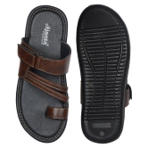 Ajanta Brown Flip Flops - None