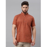 KLOSET By RIAG - Brown Cotton Men's Shirt Style Kurta ( Pack of 1 ) - None