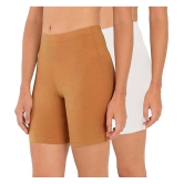 Outflits Multi Cotton Solid Shorts - Pack of 2 - L