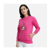 CHOZI Fleece Womens Non Hooded Sweatshirt ( Pink ) - None