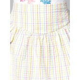 Oxolloxo Girls Checked Organic Cotton Gathered Detail Tiered Mini A-Line Skirt