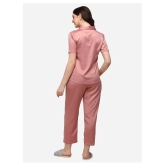 Smarty Pants Satin Nightsuit Sets - Pink Single - L