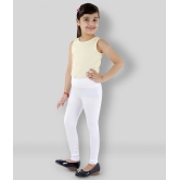 Kids Cave - White Cotton Blend Girls Leggings ( Pack of 1 ) - None