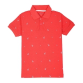 Proteens Boys Red Printed Round Neck T-Shirts - None