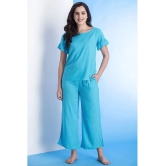 Clovia Rayon Nightsuit Sets - Blue - None