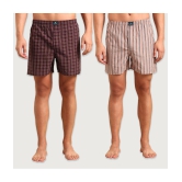 Joven Multicolor BOXER SHORTS Cotton Men's Boxer- ( Pack of 2 ) - None