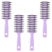 Urbane Home Hair Brush, Flexible Bristles, Paddle, Quick Drying, All Hair Types, Round Vented, C13-X-PURP, Purple.-Urbane Home Hair Brush | Flexible Bristles | Paddle | Quick Drying | All Hair Ty