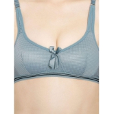 ILRASO - Blue Cotton Blend Lightly Padded Women's Plunge Bra ( Pack of 1 ) - None