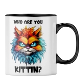 Who Are You Kittin Coffee Mug-Yellow