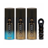 ST.JOHN Cobra Live 150ml*2,Cool 150ml & Perfume 15ml Deodorant Spray & Perfume for Men - Pack of 4