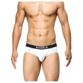 BASIICS By La Intimo - White Cotton Mens Briefs ( Pack of 1 ) - M