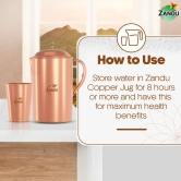 Zandu Pure Copper Jug for Natural Immunity and Nutrients (2 Litre)