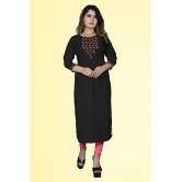 haya fashion - Black Rayon Women's A-line Kurti ( Pack of 1 ) - None