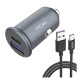 LA' FORTE Mobile Dual Port Car Charger QCPD Ultra Fast Charging C Type Cable