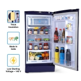 Godrej 180 L 2 Star Direct Cool Advanced Capillary Technology Single Door Refrigerator With Jumbo Vegetable Tray (RD EDGE 205B WRF ST BL, Steel Blue)