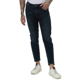 Mens Navy Cotton Ankle Length Denim Deluxe Stretch Jeans