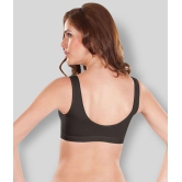 Dermawear Black Poly Cotton Solid Sports Bra - 30