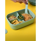 Fresh Green Lunch Set: 1 Spoon, 1 Fork & 1 Box