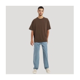 AKTIF - Brown Cotton Oversized Fit Mens T-Shirt ( Pack of 1 ) - None