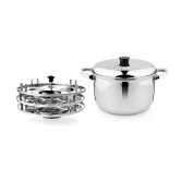 Urban Spoon Stainless Steel Idli Maker with Idli Plate, Idli Cooker, Idli Maker, Idli Cooker with Idli Plate, Rice Maker, Multi Cooking Pot 4000 Ml Dia 22.5 cm