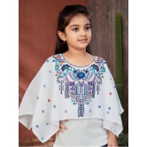 Aarika Pack of 1 Girls Georgette Top With Jeans ( White & Blue ) - None