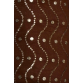 Embroidered Chocolate Brown Pure Georgette Lucknowi Chikankari Potli Bag With Muqaish Work