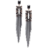 YOUBELLA Black Danglers Earrings ( Pack of 1 ) - Black