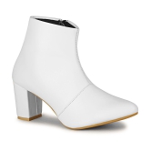 Ishransh White Womens Ankle Length Boots - None