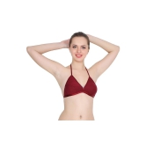 TCG Cotton Lycra Seamless Bra - Maroon - None