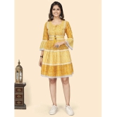 Vbuyz - Yellow Cotton Womens Fit & Flare Dress ( Pack of 1 ) - None