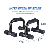 Push Up Bars Workout Equipment Fitness - GYM, Exercise with Cushioned Foam Grip and Non-Slip Sturdy Structure Portable for Home Fitness Training for Men & Women, (Blue) Pack of 1 - Blue