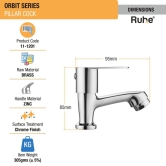 Orbit Pillar Tap Brass Faucet- by Ruhe®