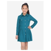 Naughty Ninos - Blue Cotton Girls Shirt Dress ( Pack of 1 ) - None