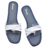 Women Blue Flats Sandal