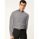 Indian Needle Grey Men's Cotton Printed Formal Shirts-L / Grey