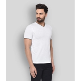 Glito - White Cotton Blend Regular Fit Mens T-Shirt ( Pack of 1 ) - None