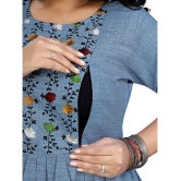 Rangrasiya - Blue Cotton Women's Flared Kurti ( Pack of 1 ) - None