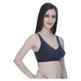 Elina Cotton Sports Bra - Black - None