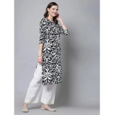 KIPEK Rayon Printed Straight Womens Kurti - Black ( Pack of 1 ) - None