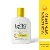 Lacto Calamine Face Lotion + Sunscreen | SPF 30 | UVA + UVB PA+++ | With Kaolin Clay & Zinc Oxide | Controls Excess Oil | Lightweight | For Oily Skin | For Women | Pack of 2x 120 ml