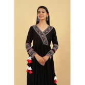 KIPEK - Black Rayon Womens Anarkali Kurti ( Pack of 1 ) - None