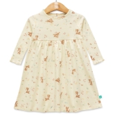 Juscubs - Off White Cotton Baby Girl Frock ( Pack of 1 ) - None