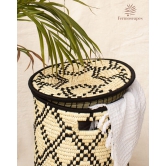 Mira Hand-Woven Laundry Bag With Lid