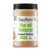 Zucchero 100% Natural Peanut Butter, Unsweetened, Crunchy 1kg - Unsweetend | Vegan | Protein : 30 g