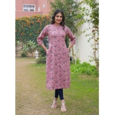 Vbuyz Rayon Printed Straight Womens Kurti - Pink ( Pack of 1 ) - None